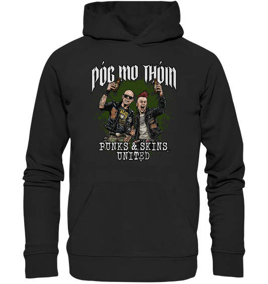 Póg Mo Thóin Streetwear "Punks & Skins United" - Premium Unisex Hoodie