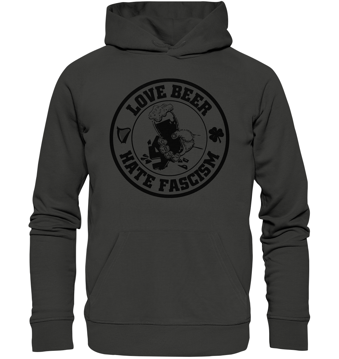 Love Beer - Hate Fascism - Premium Unisex Hoodie