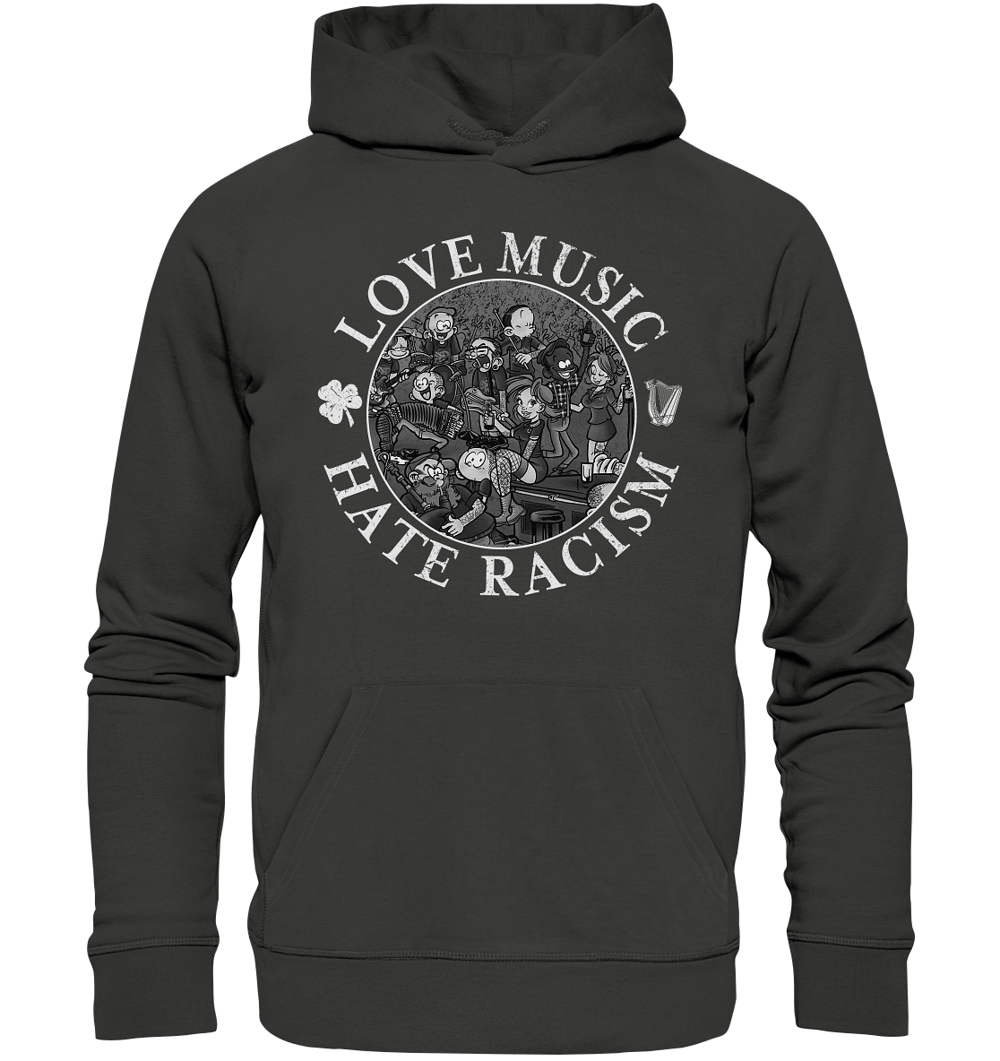 Love Music - Hate Racism "Irish Pub" - Premium Unisex Hoodie