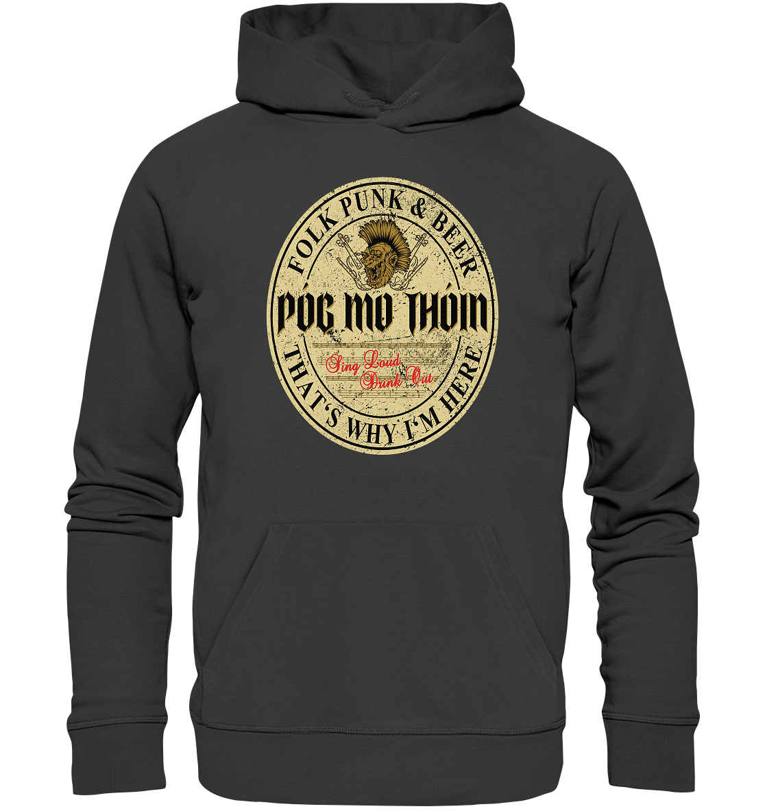 Póg Mo Thóin Streetwear "Folk Punk & Beer" - Premium Unisex Hoodie