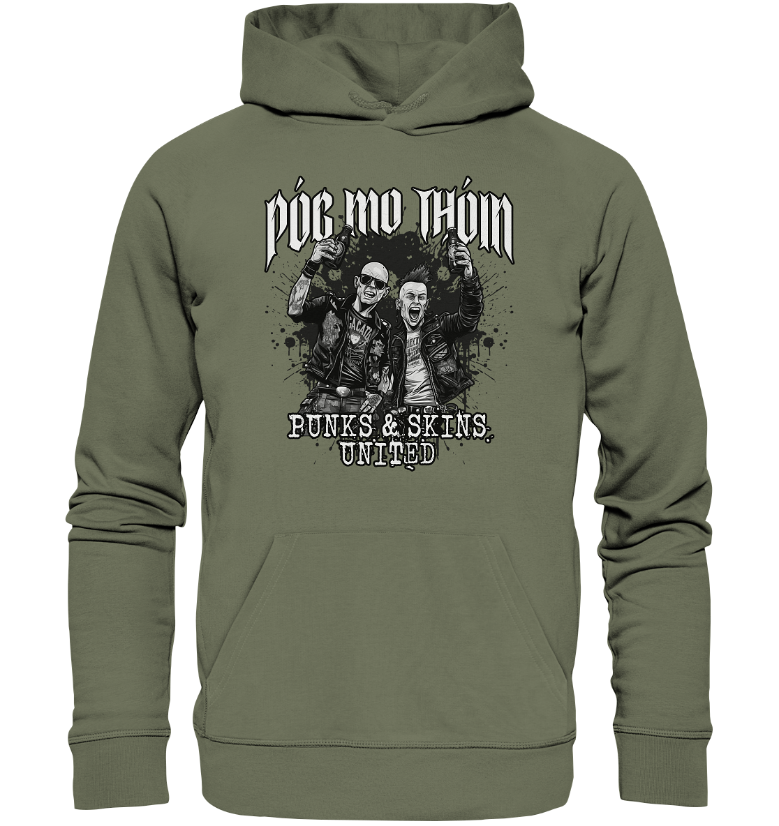 Póg Mo Thóin Streetwear "Punks & Skins United II" - Premium Unisex Hoodie