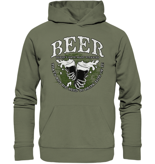Beer "Doesn't Have Many Vitamins" - Premium Unisex Hoodie