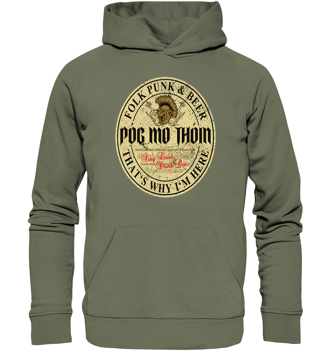 Póg Mo Thóin Streetwear "Folk Punk & Beer" - Premium Unisex Hoodie