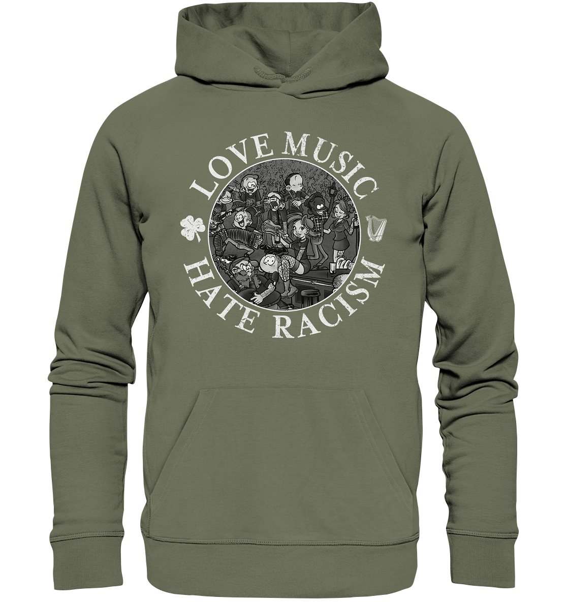 Love Music - Hate Racism "Irish Pub" - Premium Unisex Hoodie