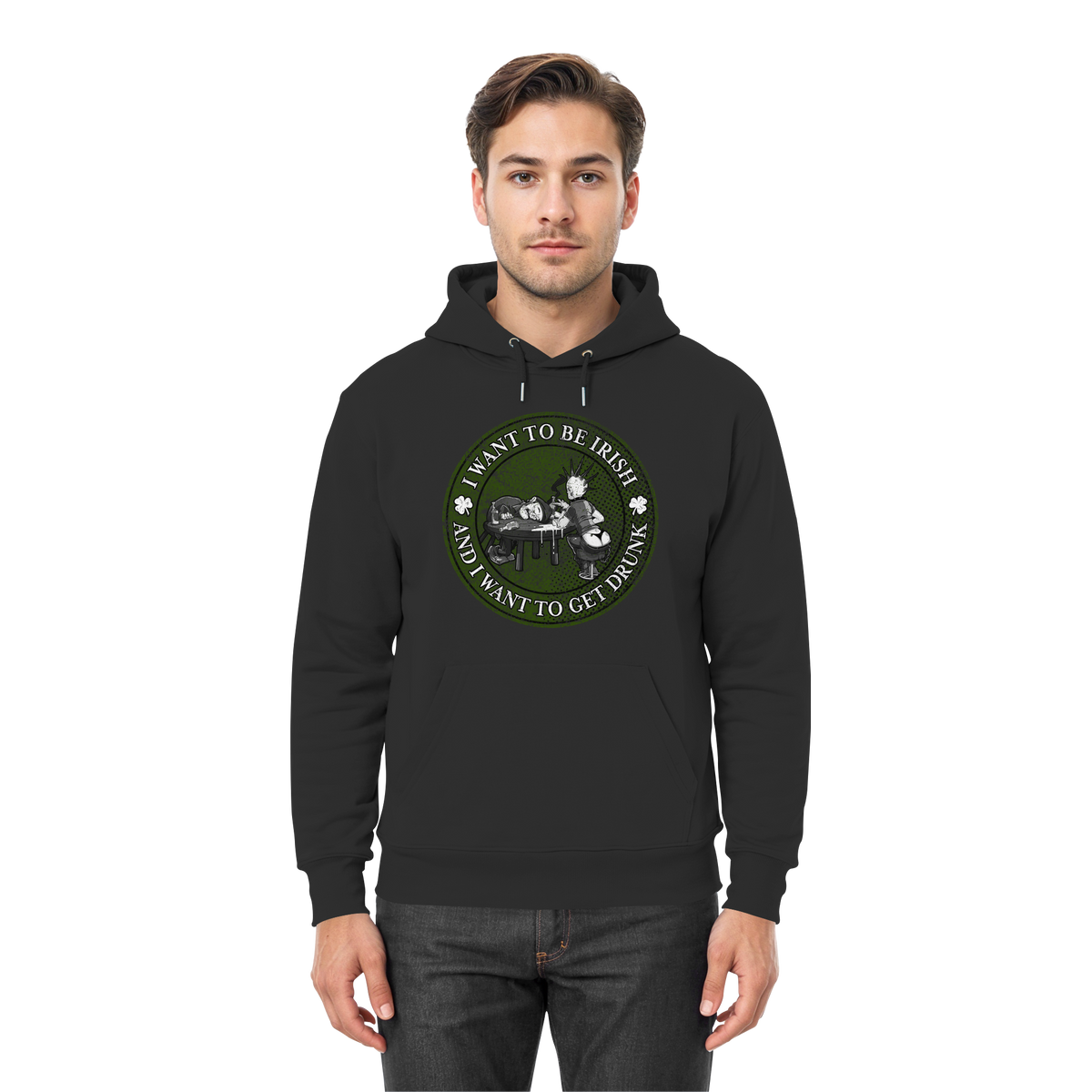 I Want To Be Irish And I Want To Get Drunk  - Premium Unisex Hoodie