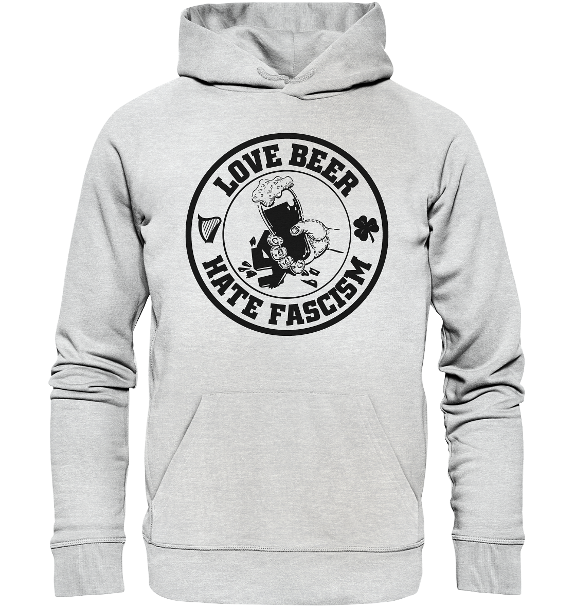 Love Beer - Hate Fascism - Premium Unisex Hoodie