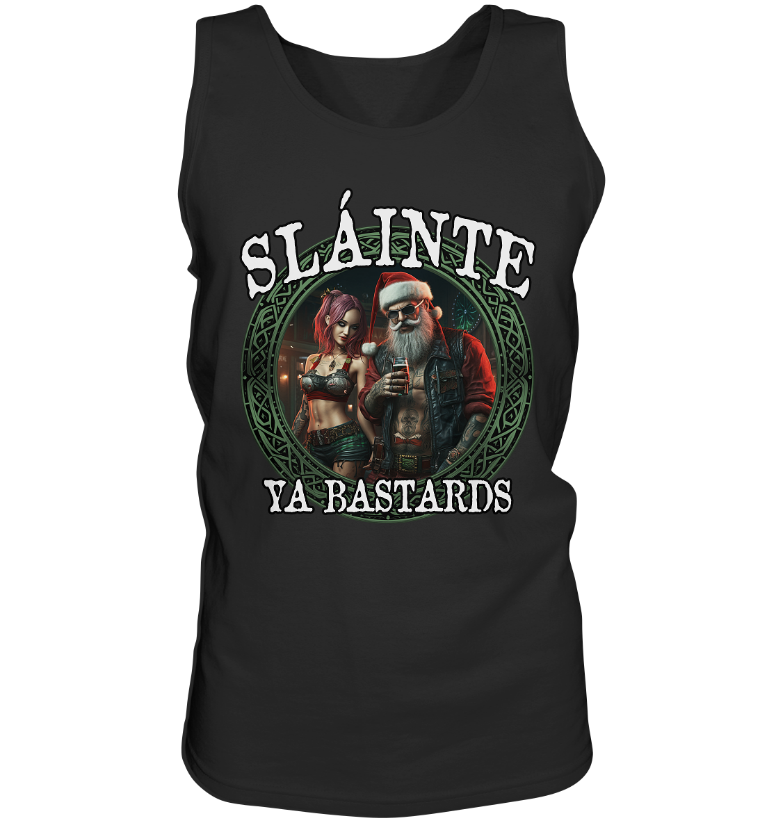 Sláinte Ya Bastards "Santa and his Elf"  - Tank-Top