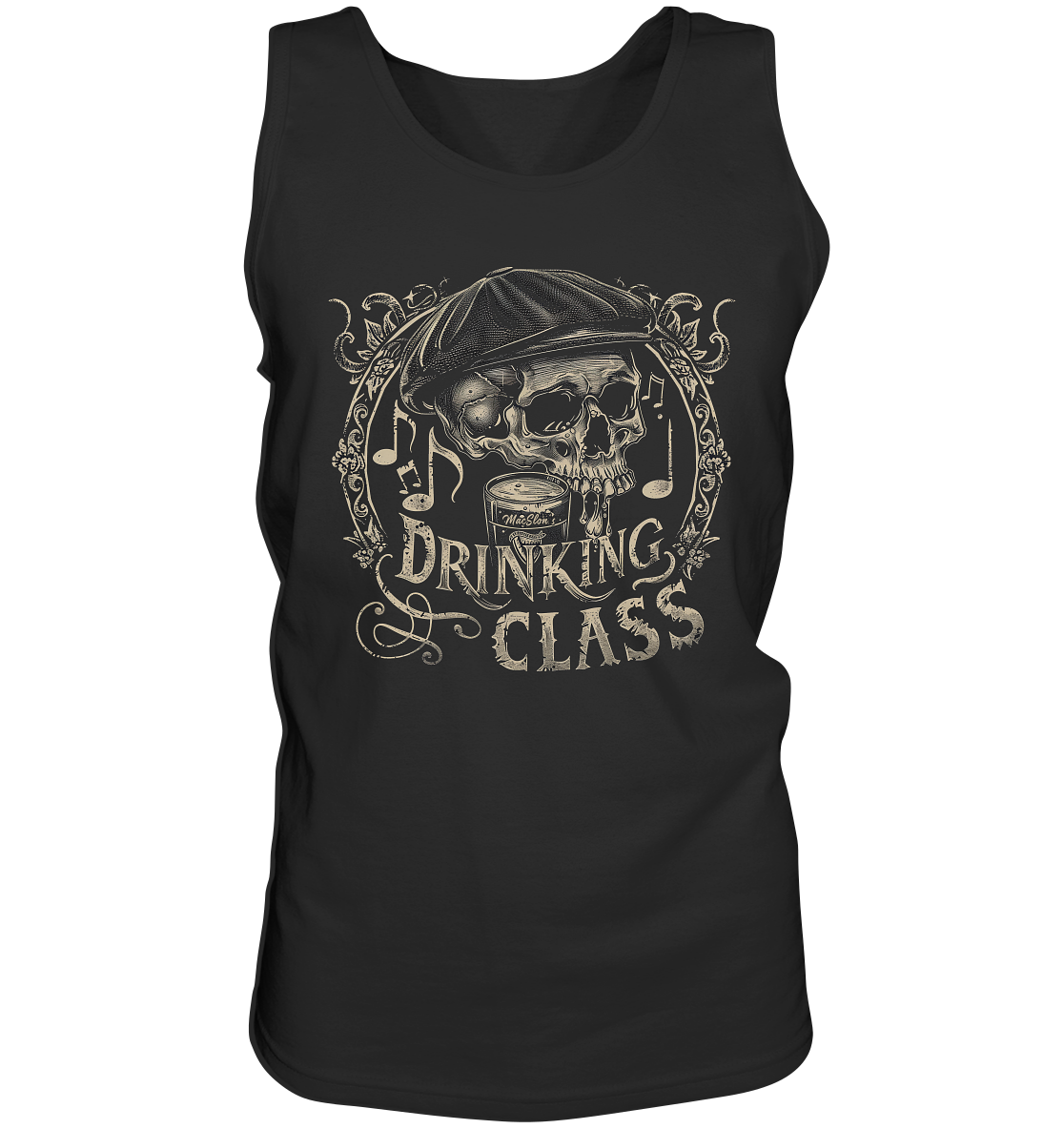 Drinking Class "Flatcap-Skull I"  - Tank-Top