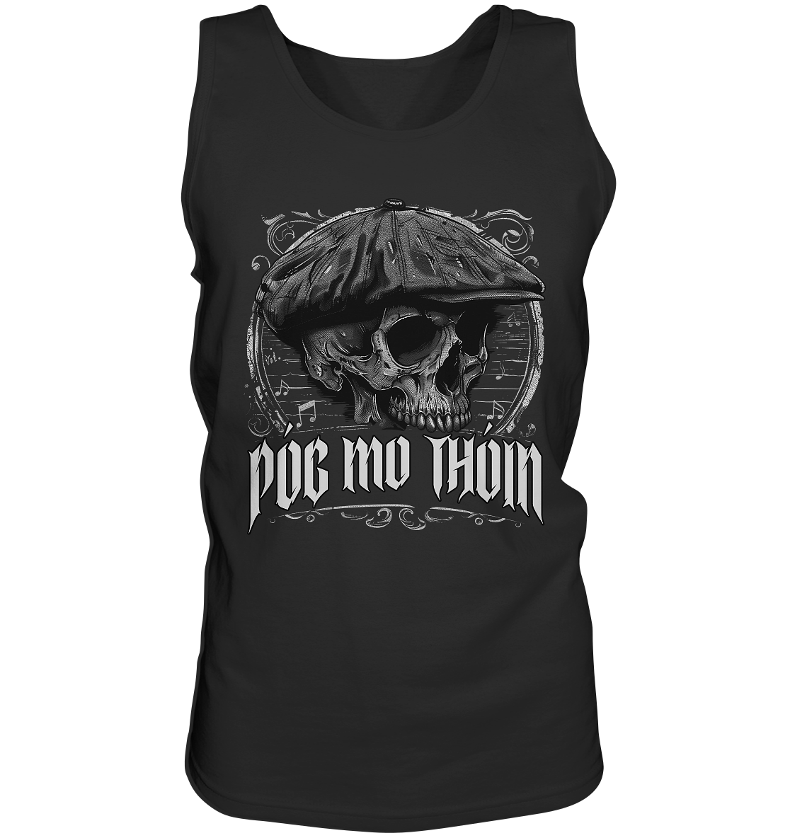 Póg Mo Thóin Streetwear "Flatcap-Skull III" - Tank-Top