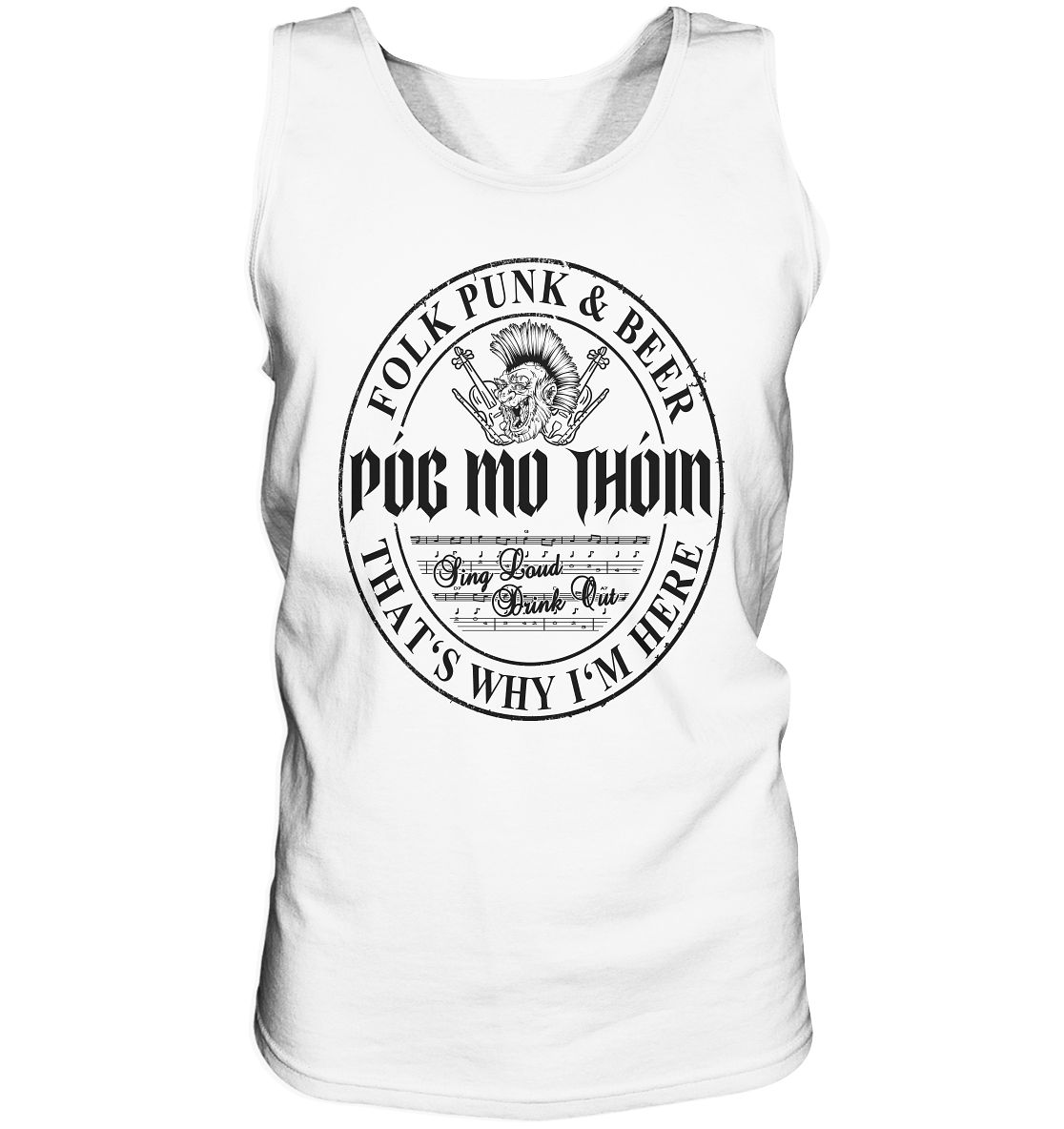 Póg Mo Thóin Streetwear "Folk Punk & Beer" - Tank-Top