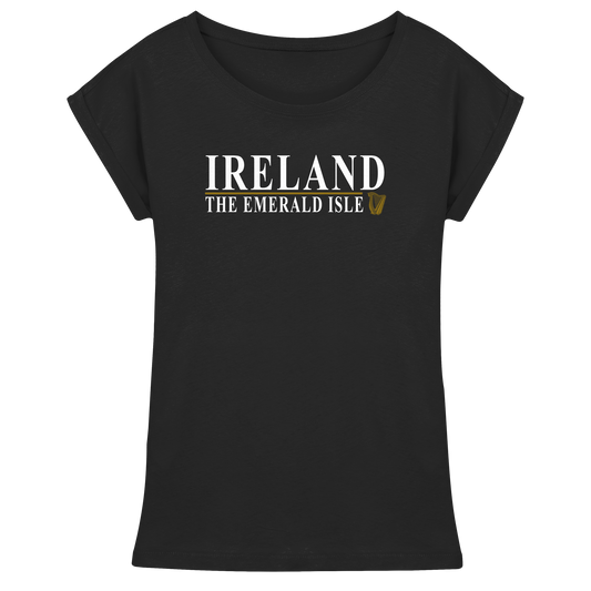 Ireland "The Emerald Isle"  - Womens Extended Shoulder T-Shirt