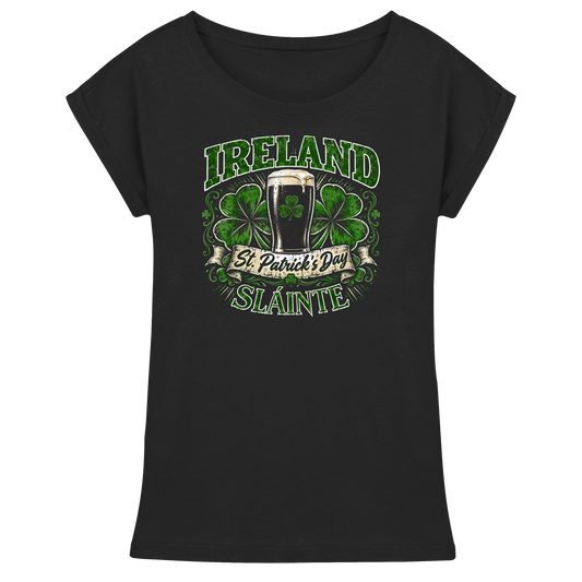 Ireland "St. Patrick's Day"  - Womens Extended Shoulder T-Shirt