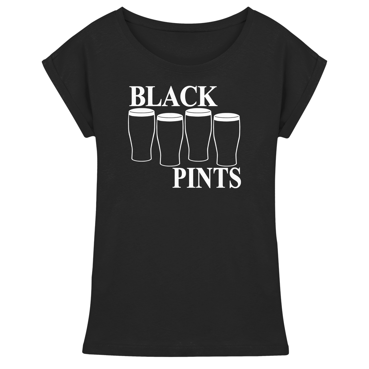 Black Pints  - Womens Extended Shoulder T-Shirt