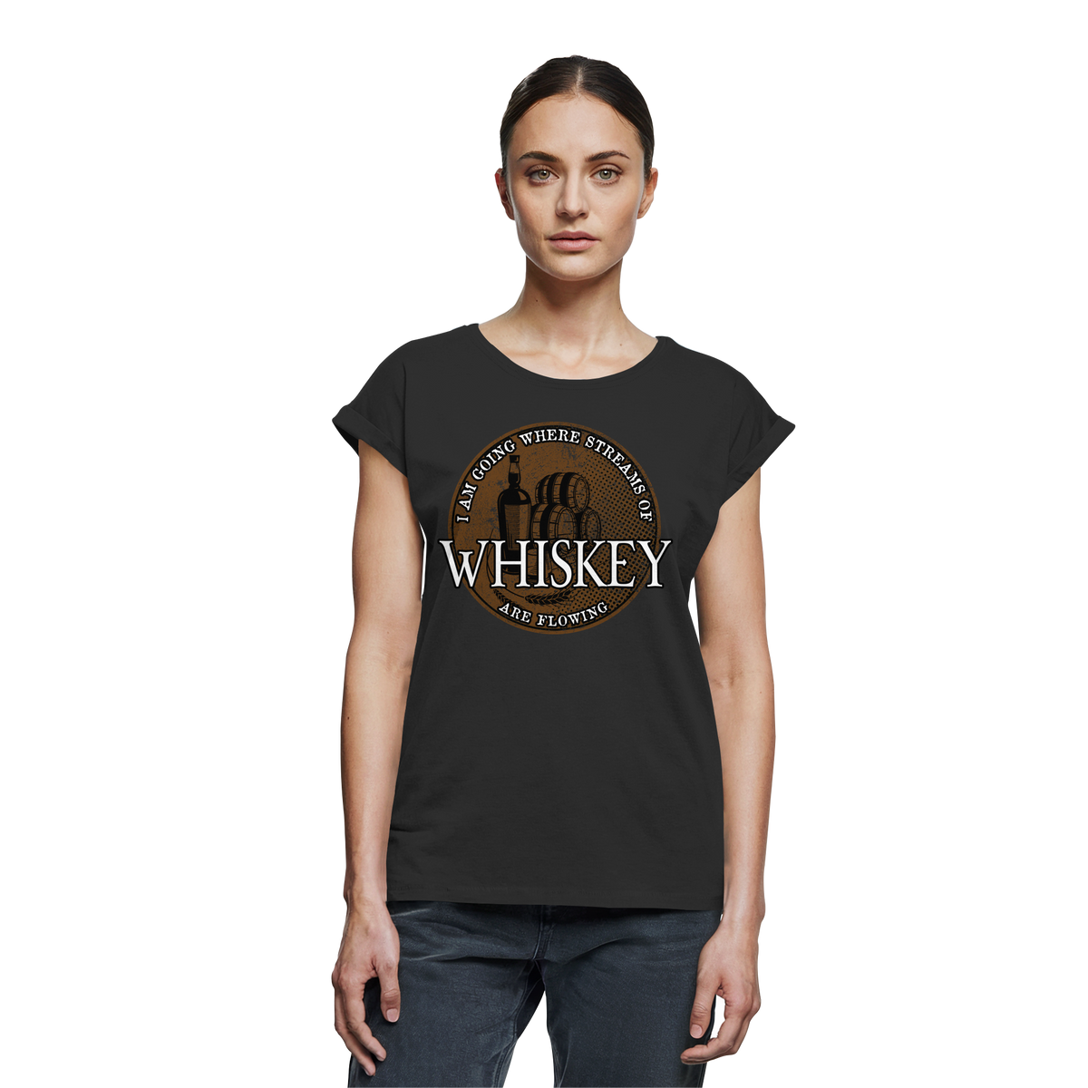 Streams Of Whiskey  - Womens Extended Shoulder T-Shirt