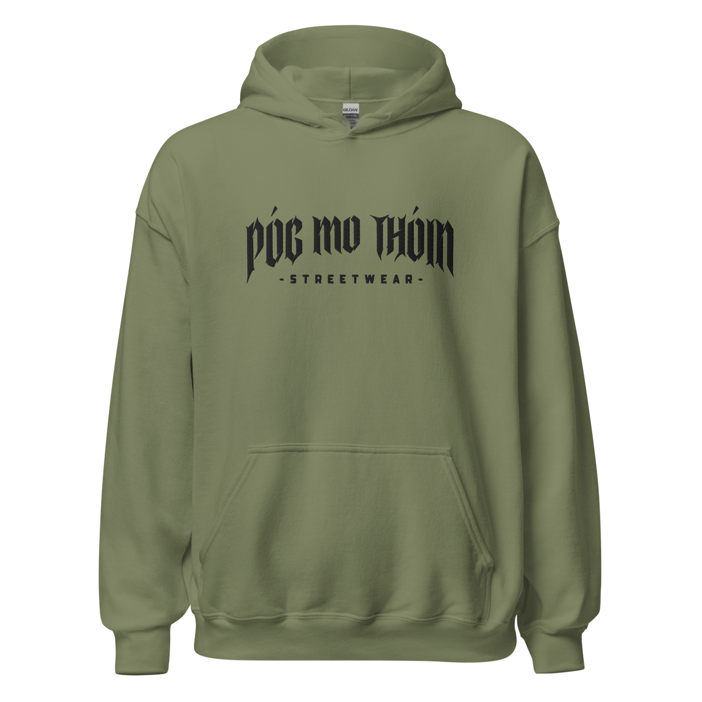 Póg Mo Thóin Streetwear "Black Logo" (Hochwertiger Stick) - Unisex-Kapuzenpullover