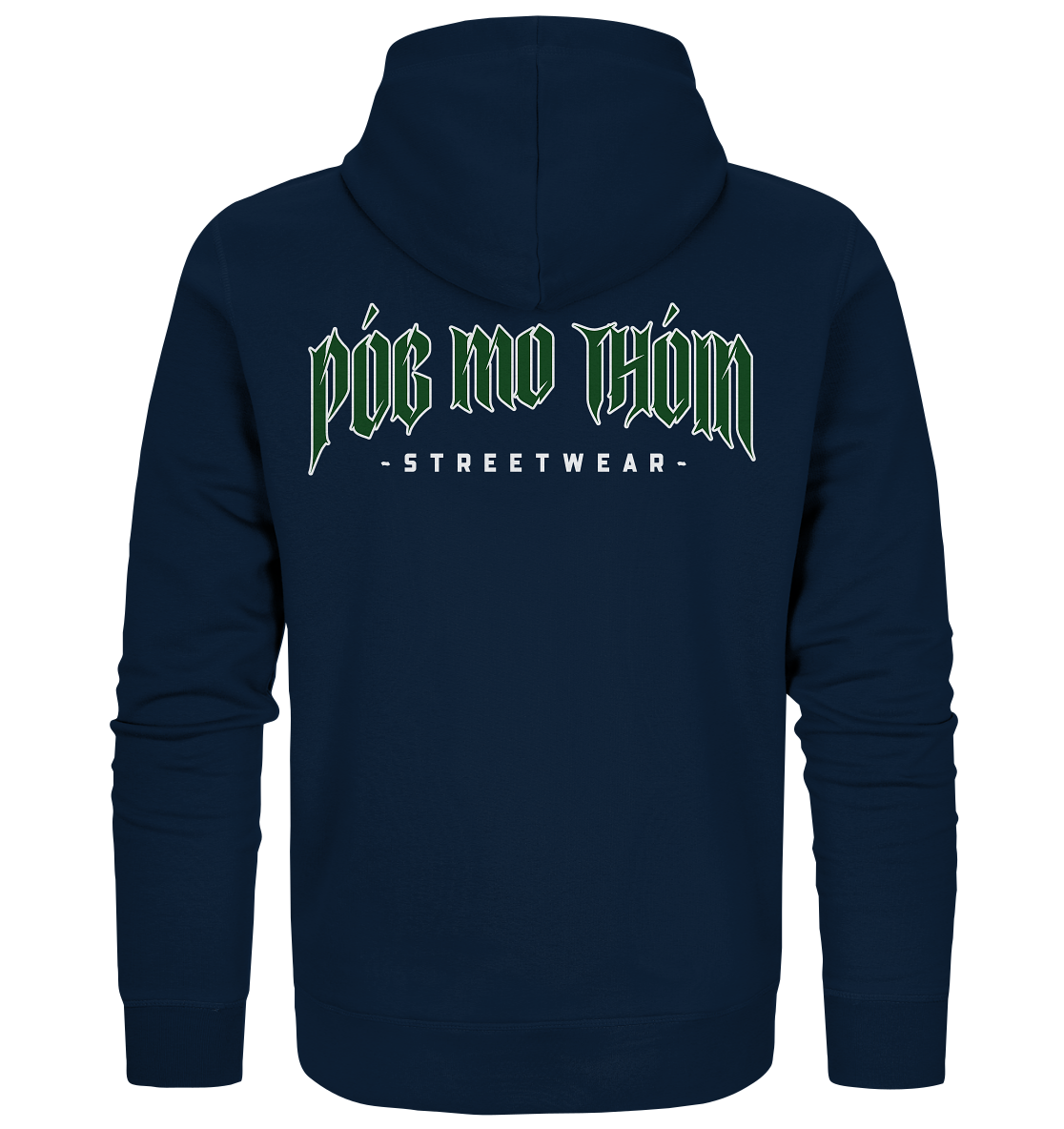 Póg Mo Thóin Streetwear "Green Logo" - Organic Zipper