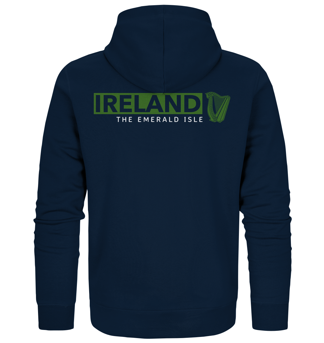 Ireland "The Emerald Isle / Harp" - Organic Zipper