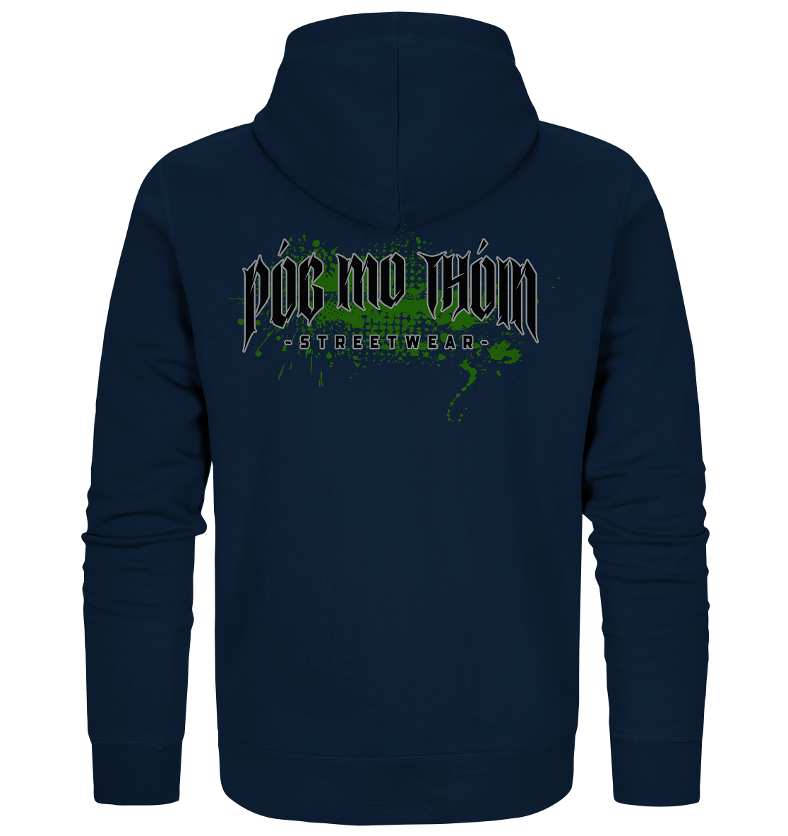 Póg Mo Thóin Streetwear "Splatter Logo" - Organic Zipper