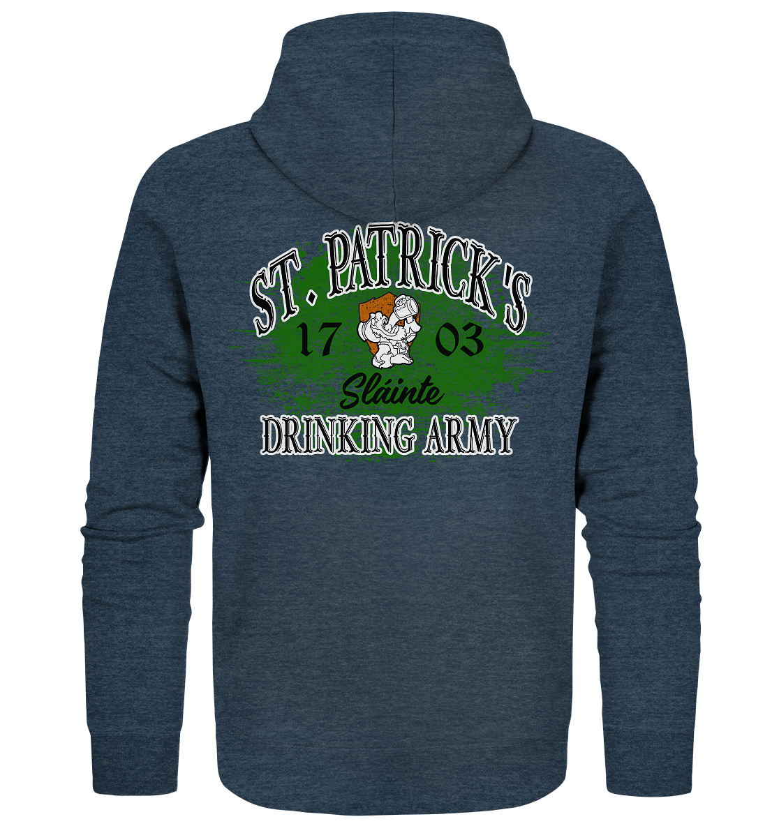 St. Patrick's Drinking Army "Sláinte" - Organic Zipper