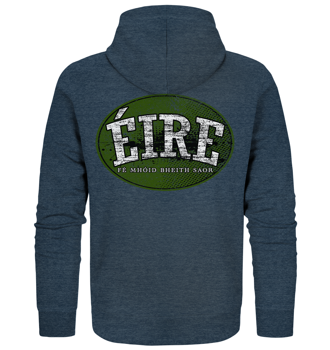 "Éire - Fé mhóid bheith saor" - Organic Zipper