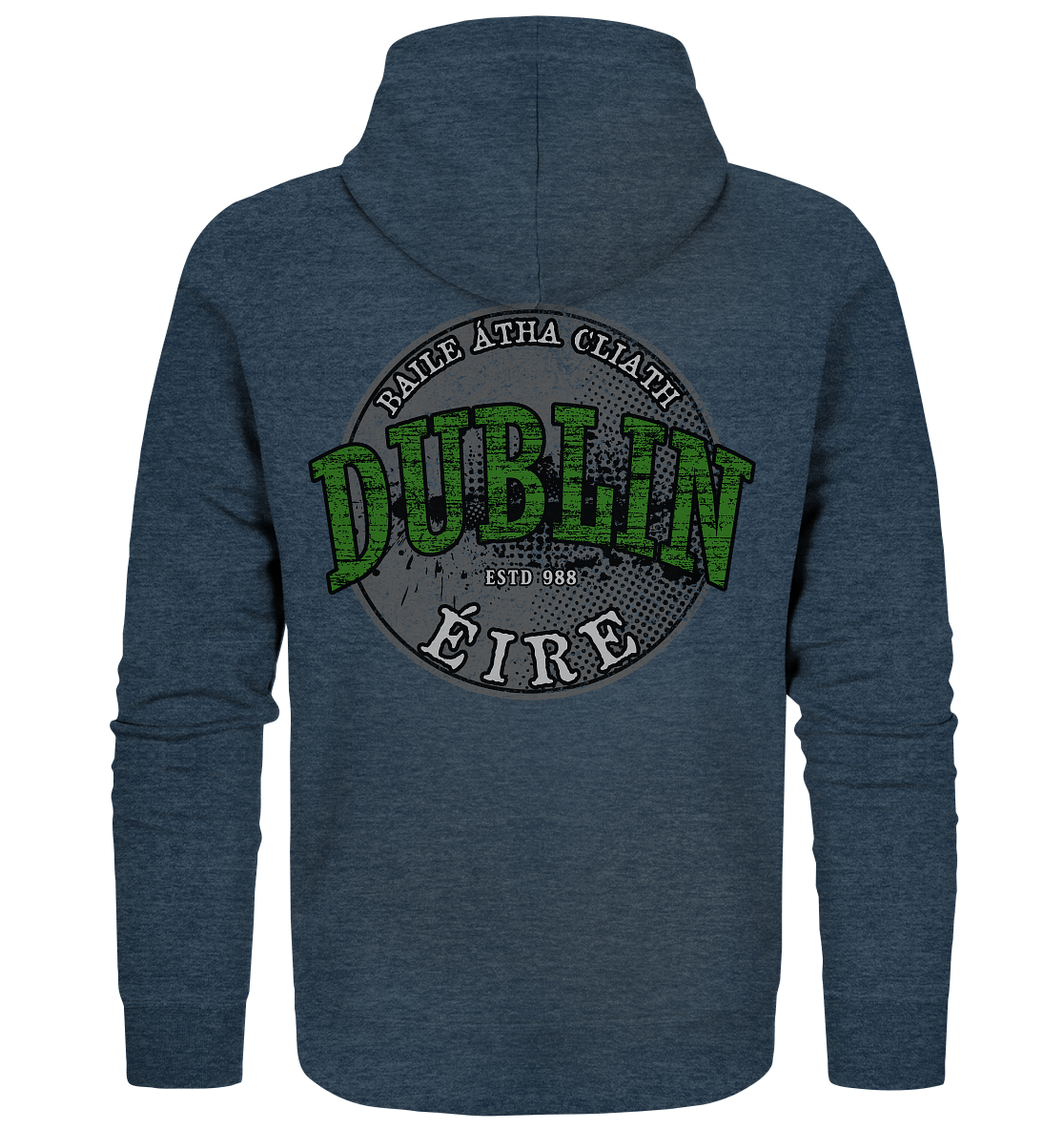 Dublin "Estd 988 / Baile Átha Cliath / Éire" - Organic Zipper