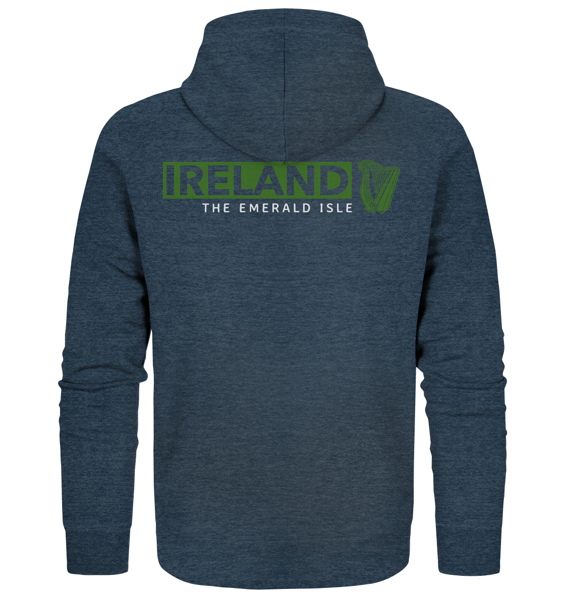 Ireland "The Emerald Isle / Harp" - Organic Zipper