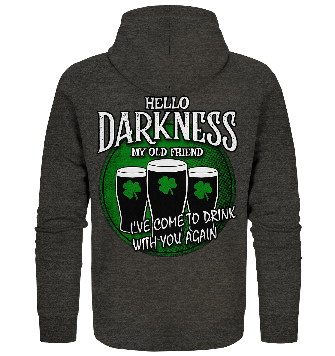 Hello Darkness My Old Friend - Organic Zipper