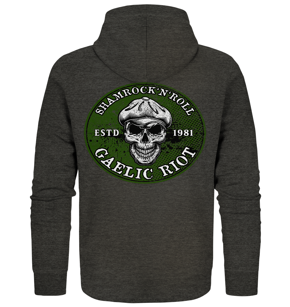 Shamrock And Roll "Skull / Gaelic Riot" - Organic Zipper