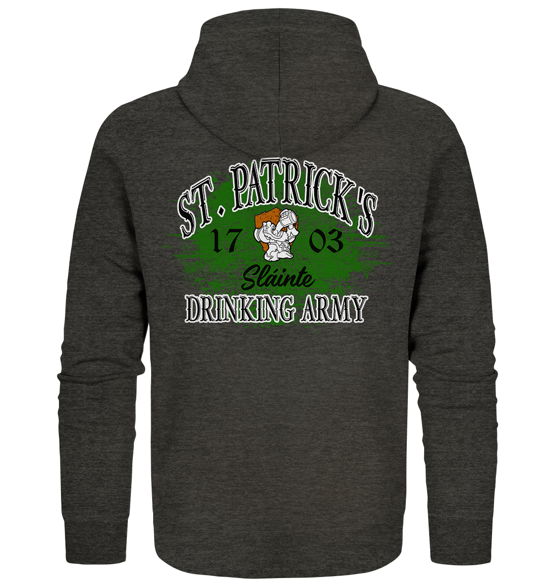 St. Patrick's Drinking Army "Sláinte" - Organic Zipper