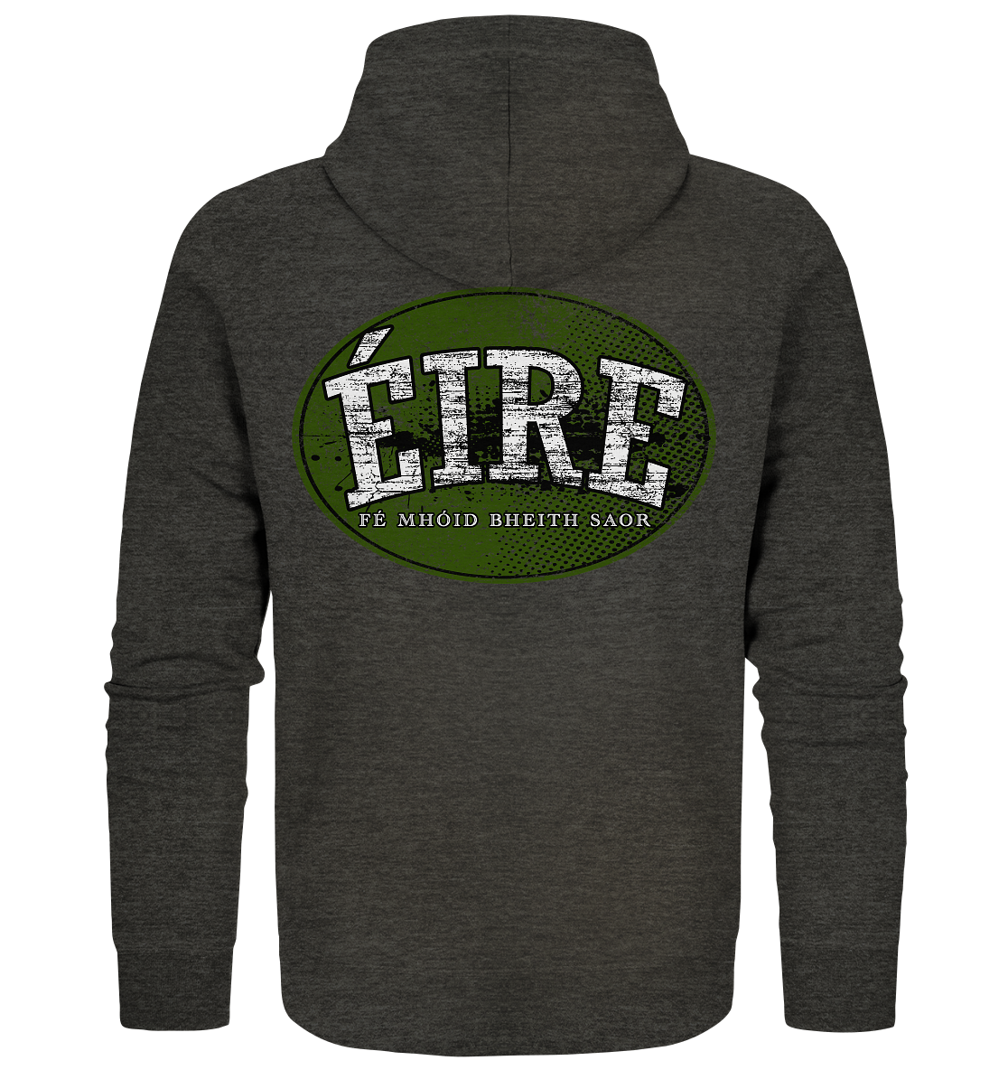 "Éire - Fé mhóid bheith saor" - Organic Zipper