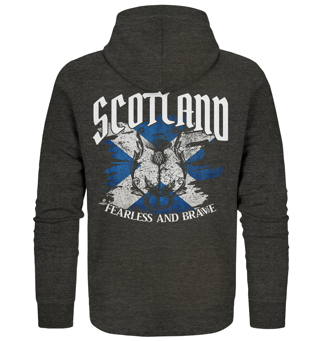 Scotland "Fearless and Brave / Splatter" - Organic Zipper