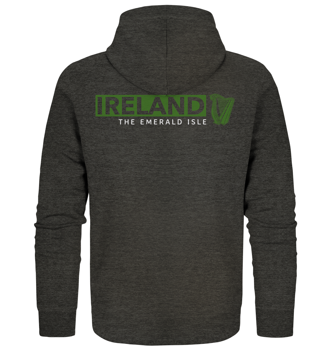 Ireland "The Emerald Isle / Harp" - Organic Zipper