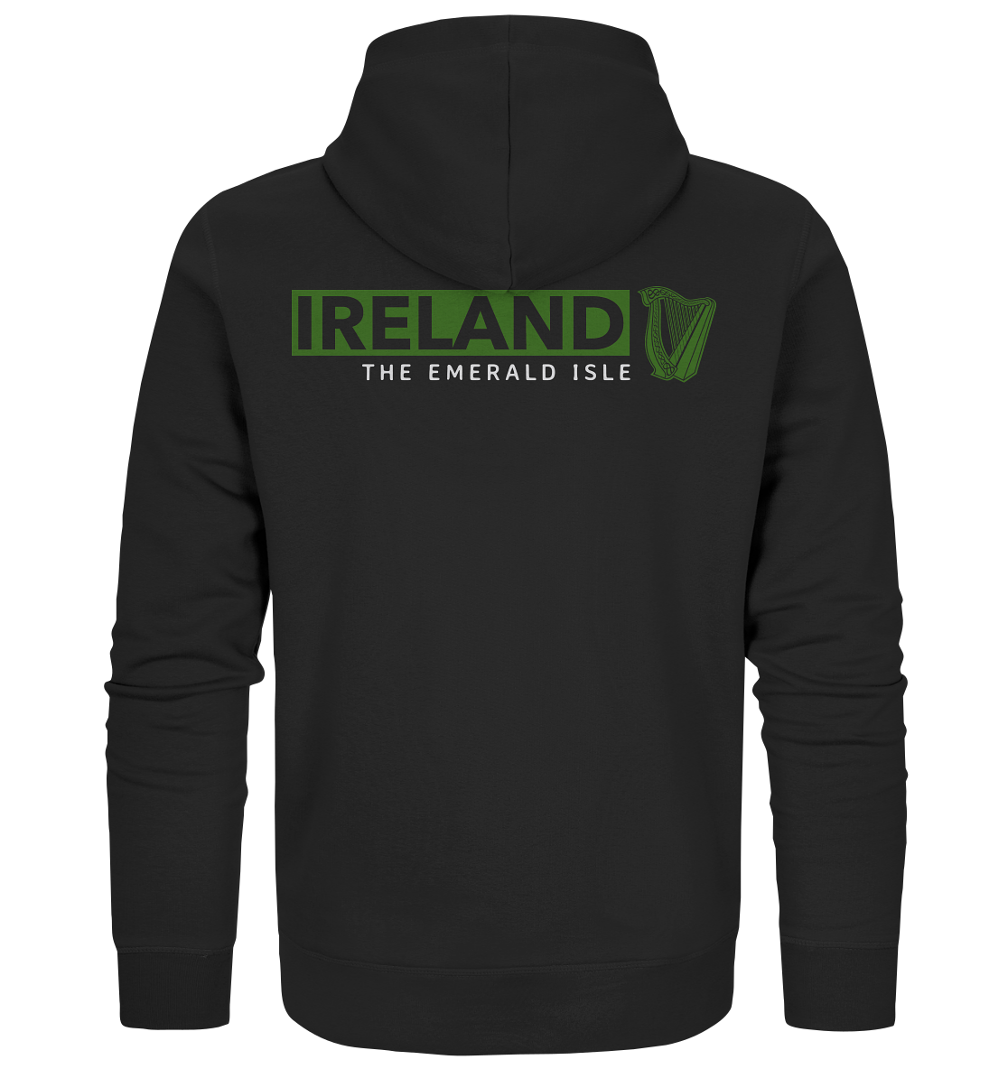 Ireland "The Emerald Isle / Harp" - Organic Zipper