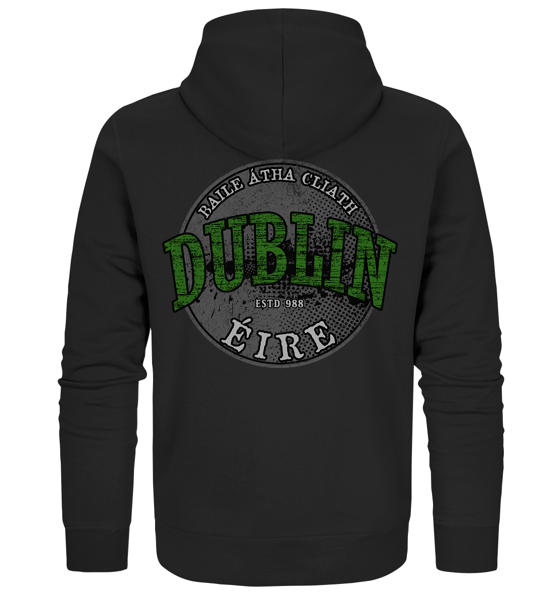 Dublin "Estd 988 / Baile Átha Cliath / Éire" - Organic Zipper
