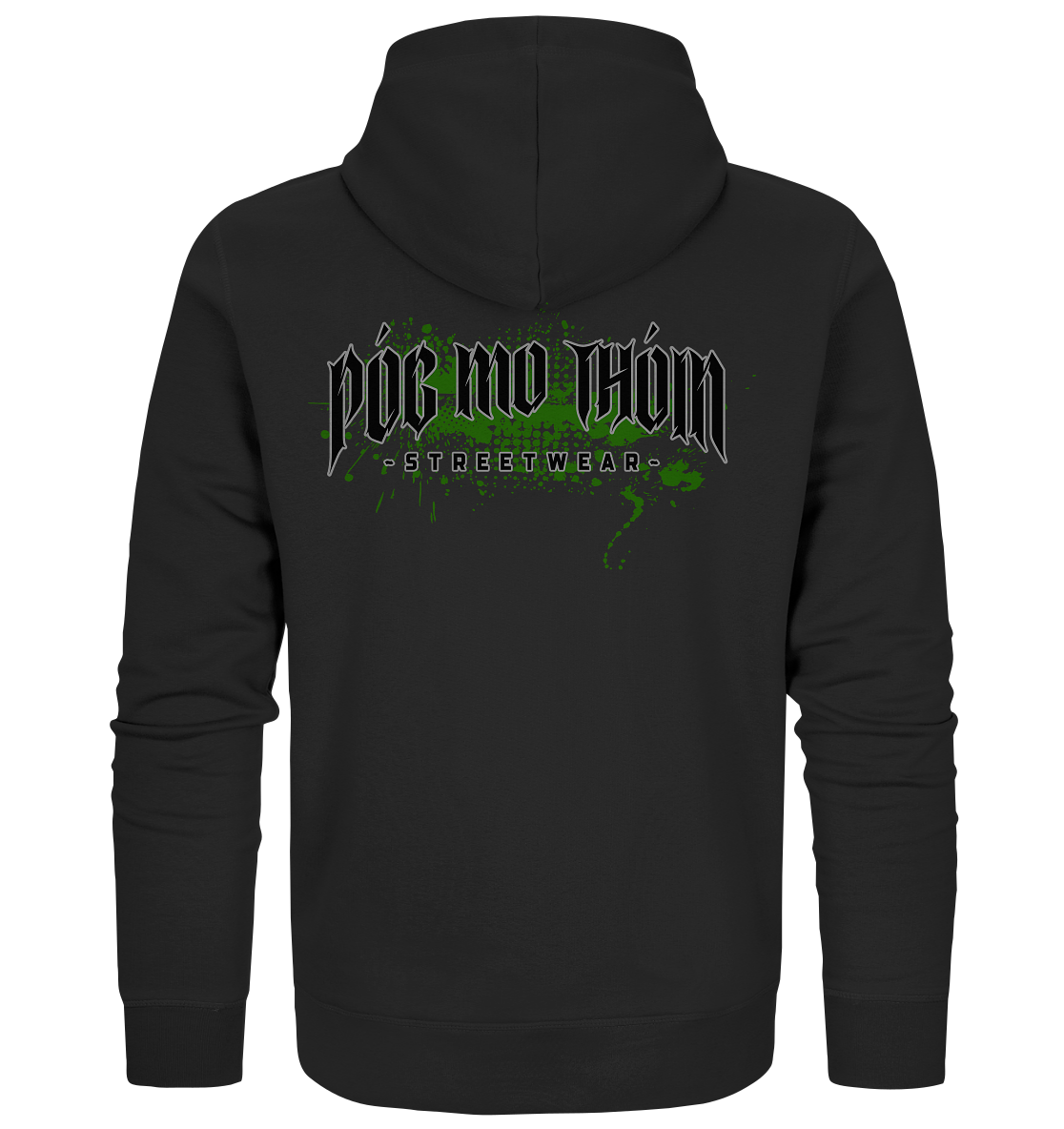 Póg Mo Thóin Streetwear "Splatter Logo" - Organic Zipper