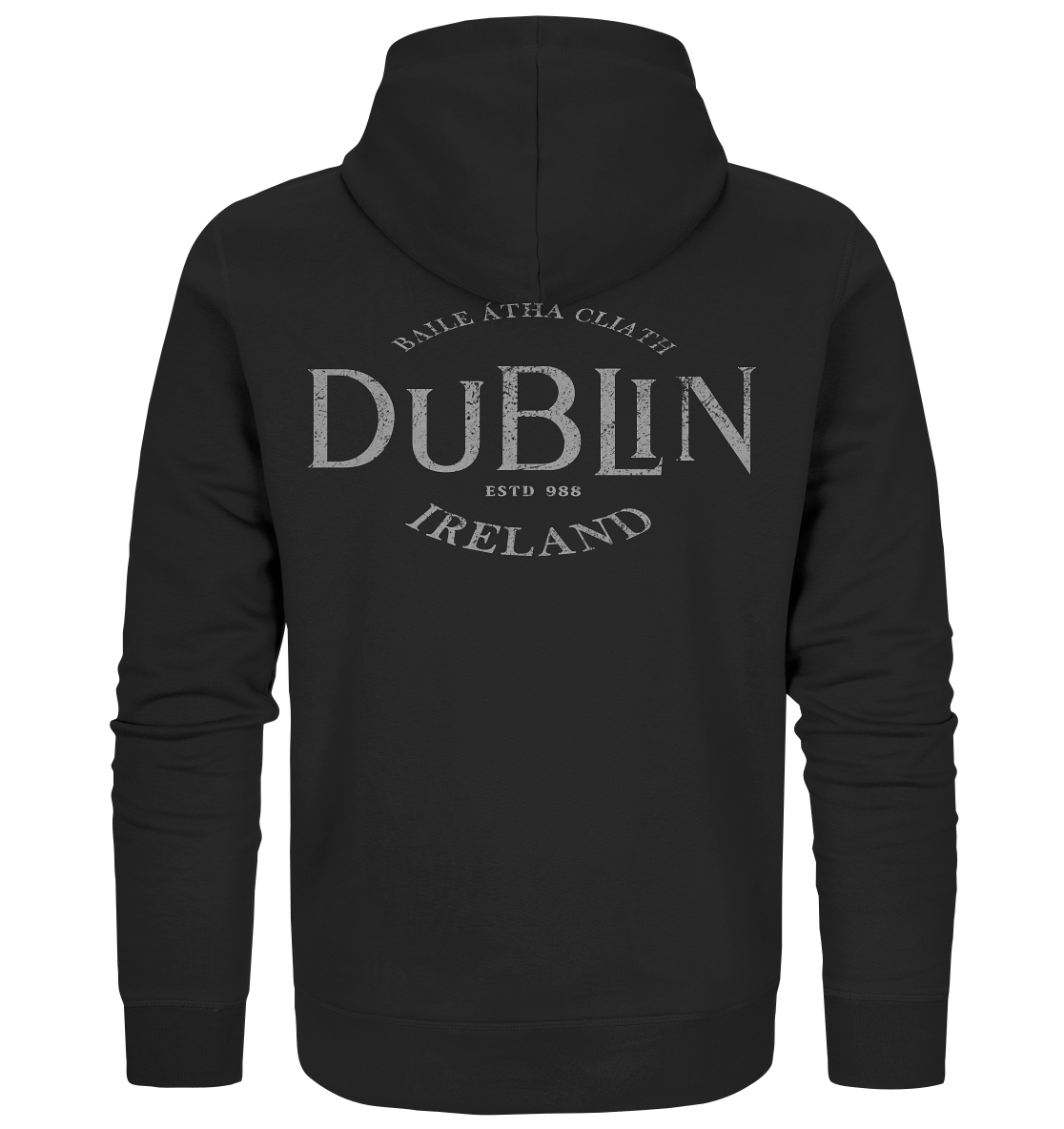 Dublin "Ireland / Baile Átha Cliath / Estd 988" - Organic Zipper