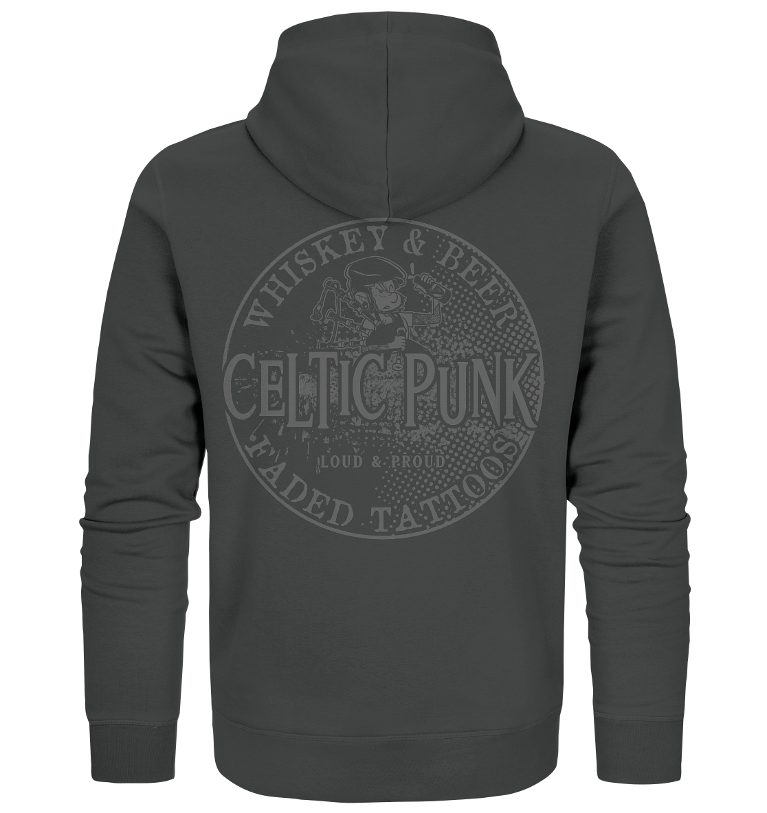 Celtic Punk "Whiskey, Beer & Faded Tattoos" - Organic Zipper