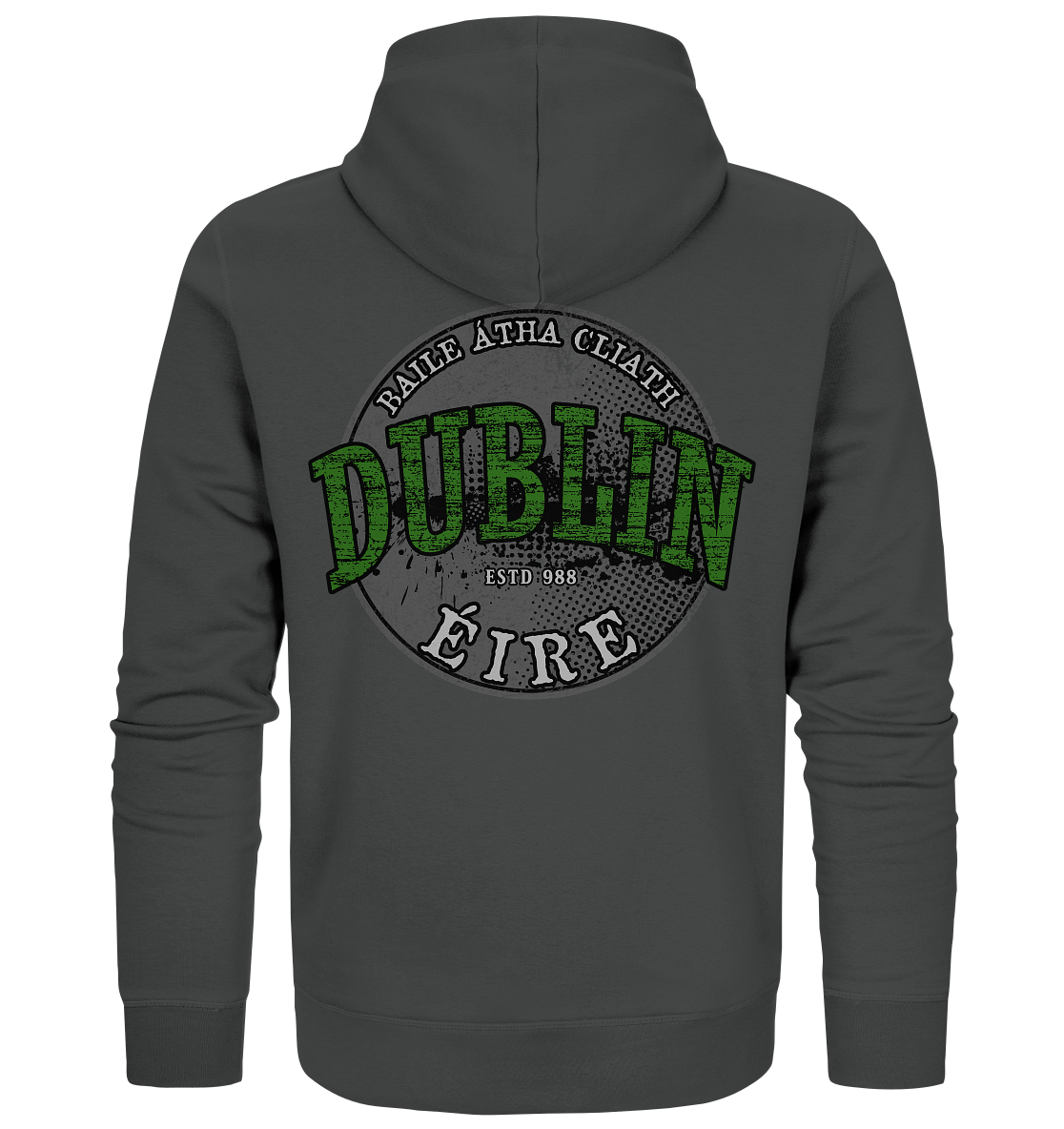 Dublin "Estd 988 / Baile Átha Cliath / Éire" - Organic Zipper