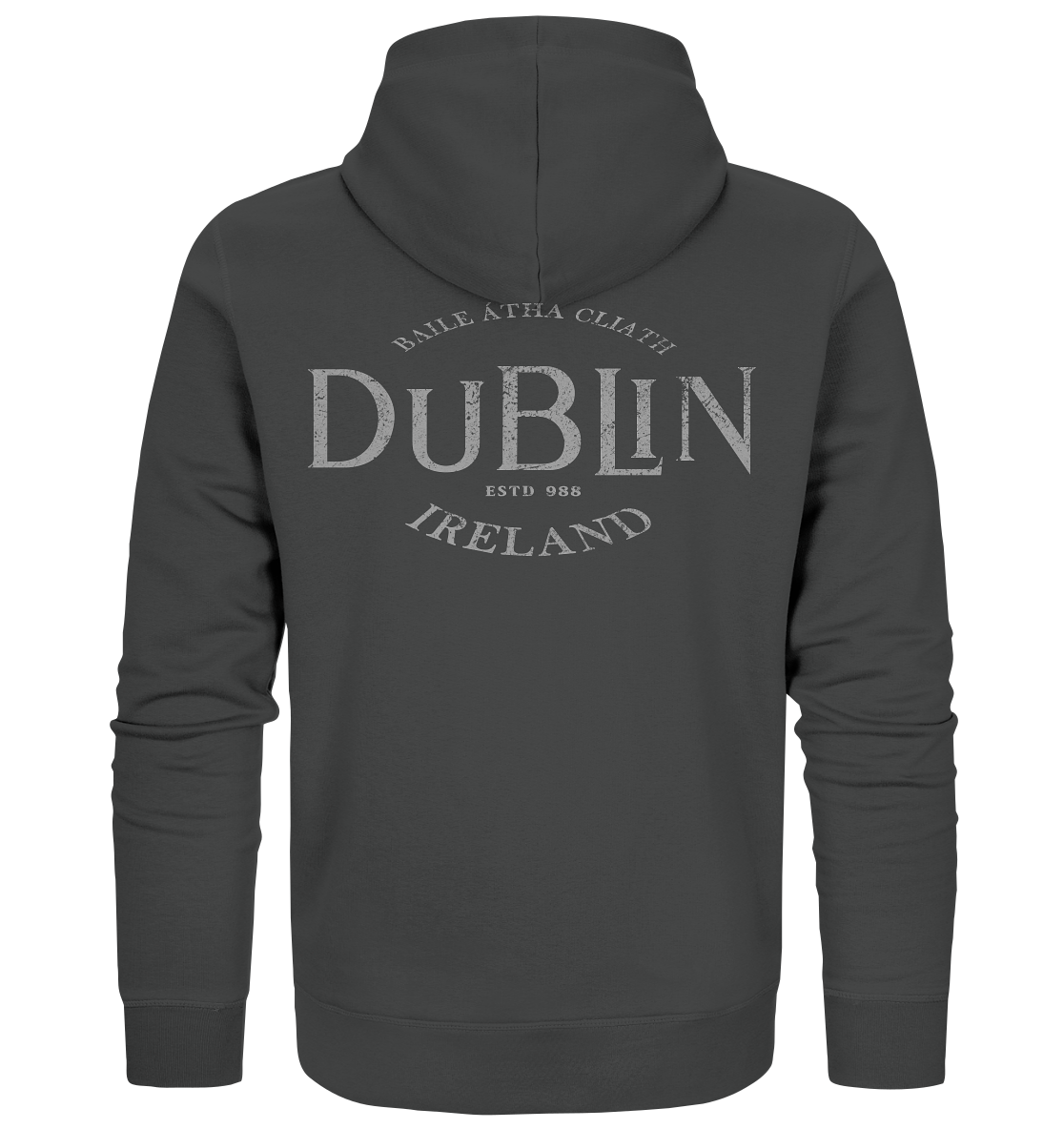 Dublin "Ireland / Baile Átha Cliath / Estd 988" - Organic Zipper