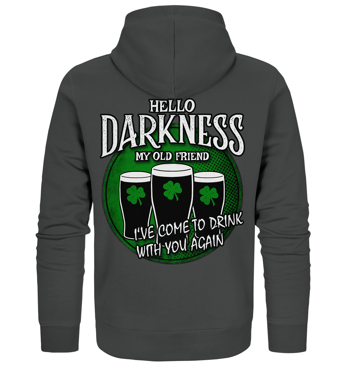 Hello Darkness My Old Friend - Organic Zipper