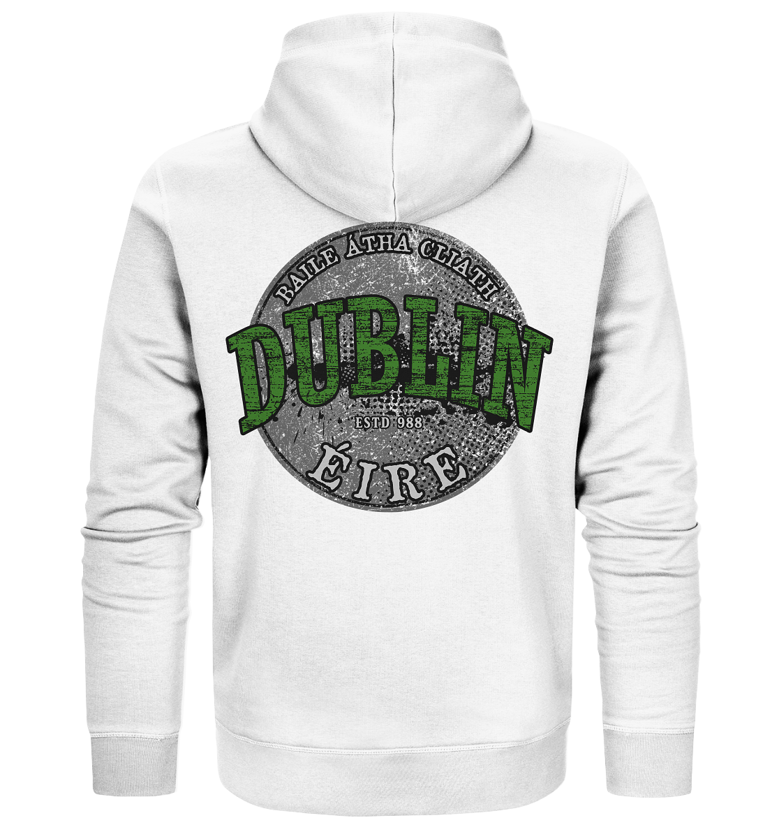 Dublin "Estd 988 / Baile Átha Cliath / Éire" - Organic Zipper