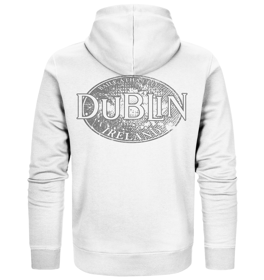 Dublin "Ireland / Baile Átha Cliath / Estd 988" - Organic Zipper