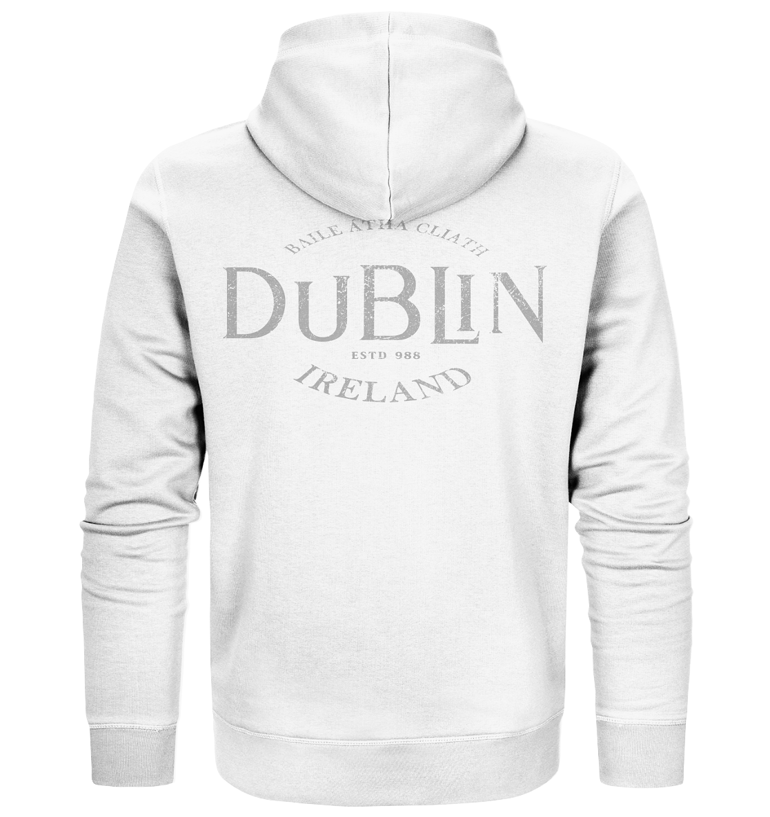 Dublin "Ireland / Baile Átha Cliath / Estd 988" - Organic Zipper