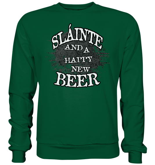 Sláinte "And A Happy New Beer" - Basic Sweatshirt
