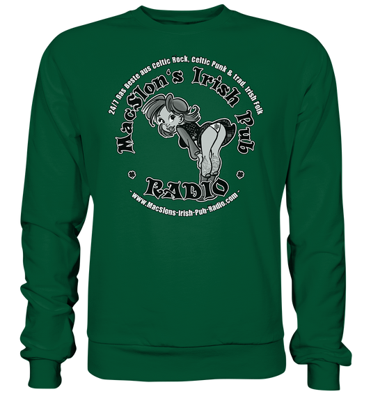 MacSlon's Radio "24/7 - Irish Girl Logo"  - Basic Sweatshirt