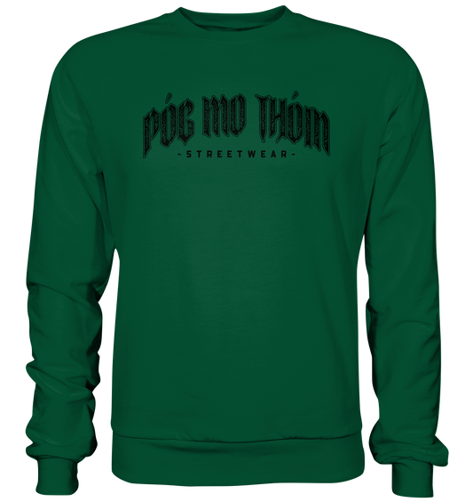 Póg Mo Thóin Streetwear "Black Logo" - Basic Sweatshirt