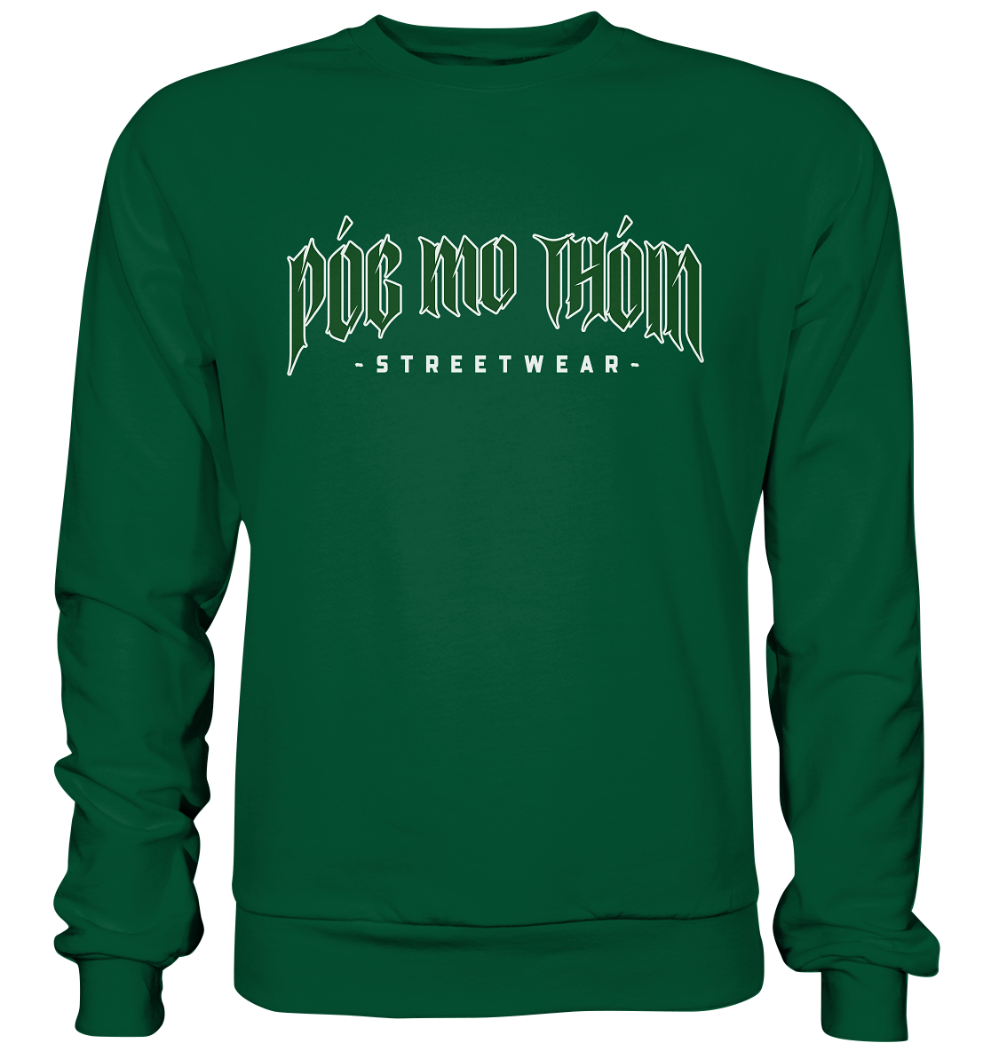 Póg Mo Thóin Streetwear "Green Logo" - Basic Sweatshirt