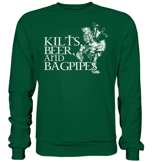 Kilts, Beer & Bagpipes - Basic Sweatshirt