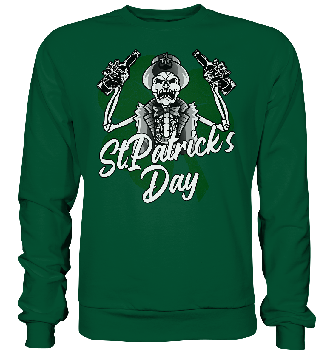 St. Patricks Day "Skeleton" - Basic Sweatshirt