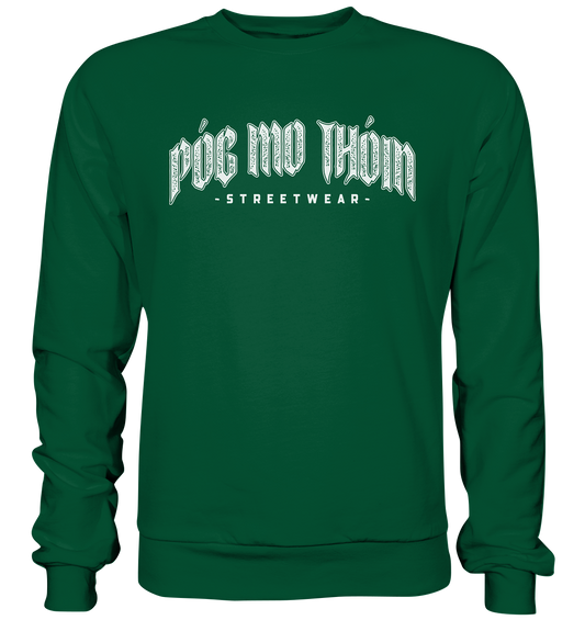 Póg Mo Thóin Streetwear "White Logo" - Basic Sweatshirt